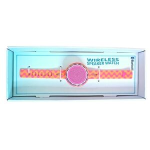 Wireless Bluetooth Speaker Watch, Pink & Orange, NWT